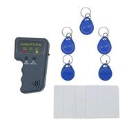 125khz RFID Reader Writer,Handheld RFID Copier,RFID Reader for 125khz Id and Hid Cards (with 5pcs T5577 Key Fob and 5pcs T5577 RFID Cards)
