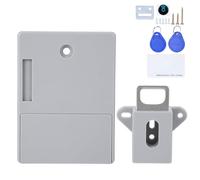 125KHz Smart Cabinet Lock, RFID Electronic Card Keyless Lock, No Drill Installation for Wardrobe Sauna Locker, ABS Plastic with Tamper - Proof Design for Home Security (Grey)