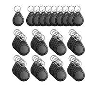 125Khz Writable RFID Proximity Keyfobs, 50 PCS Proximity ID Card Key Changeable Keyfobs Token Tag Writable Token Proximity ID Access Control Key Fob Tags Card for Door Access Control (Black)