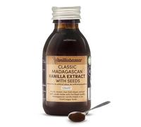 125ml Classic Madagascan Vanilla Extract Double Strength with Seeds - Natural, Kosher, Halal Certified, Vegan, Alcohol-Free - Baking Ingredients | Vanillabazaar