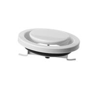 Ø 125mm / 5'' Adjustable Diffuser - Air Exhaust Valve - Ventilation Ducting Cover - Metal - White