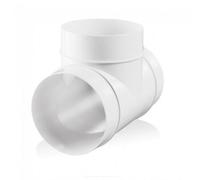 125mm 5" - Blauberg Round Circular Plastic Ventilation Duct Pipe T Joint Piece