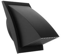 Ø 125mm / 5'' Cowled Duct Cover with Gravity Flap - Ventilation Grille with Rain and Wind Protection - External Air Vent Covers - ABS Plastic Anthracite
