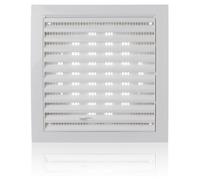 Ø 125mm / 5 inch Adjustable Plastic Ventilation Grille with Anti-Insect Mesh - White Air Vent Cover with Round Spigot