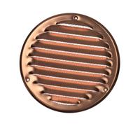 Ø 125mm / 5" inch Copper Round Metal Air Vent Grille Cover with Insect Mesh - Ventilation Cover