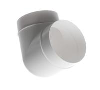 125mm / 5 Inch Duct Connector - 90 Degree Elbow - Round PVC Ducting - Ventilation Pipe, Hose, Bend, Tube