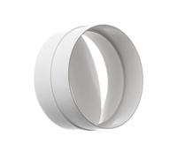 125mm / 5 Inch Duct Connector with Backdraft Damper - Round PVC Ducting - Ventilation Pipe, Hose, Tube