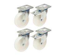 125mm 5" inch nylon castors heavy duty swivel & braked castors set 170kg each -