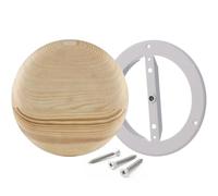 Ø 125mm | 5 inch Round Wooden Adjustable Air Valve for Sauna - Wall Ceiling Universal Supply Exhaust Diffuser - Ventilation Grille - Ducting Cover