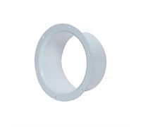 125mm / 5 Inch Straight Duct Connector - Wall Flange - Round PVC Ducting - Ventilation Pipe, Hose, Tube
