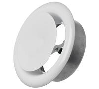 Ø 125mm / 5 inch White Metal Diffuser with Mounting Ring - Supply Air Valve - Ventilation Cover