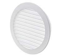 Ø 125mm / 5 inch White Plastic Ventilation Grille - Air Vent Cover for Kitchen, Bathroom & HVAC Systems