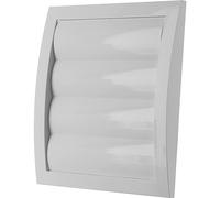 Ø 125mm / 5'' White Plastic Ventilation Grille with Non-Return Gravity Shutters - Air Vent Cover with Insect Protection
