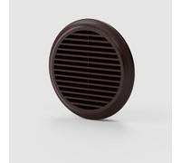 Blauberg DECOR 125-MB BROWN Round Plastic Vented Fixed Blade Air Ventilation Louvred Wall Soffit Cover Grille 5" 125mm