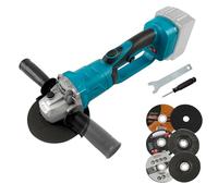 125mm Brushless Angle Grinder Compatible with Makita 18V Battery, 180° Rotatable 0-18000RPM Grinder Tool with 6 Grinding Blades for Cutting, Grinding, Polishing