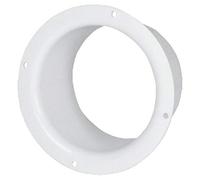 125mm Diameter White Plastic Ventilation Ducting Pipe Wall Plate Spigot