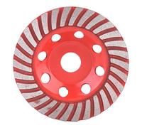 125mm Diamond Segment Grinding Wheel Cup Disc, Concrete Marble Granite Cutting Tool, High Efficiency Diamond Grinding Wheel with Smooth Edges for Dry Wet Grinding, Includes 1pc Red