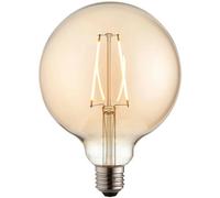 125mm GLOBE LED Filament Light Bulb AMBER GLASS E27 Screw 2W Warm White Lamp