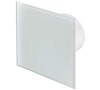 125mm Humidity Sensor Extractor Fan White Glass Front Panel TRAX Wall Ceiling Ventilation