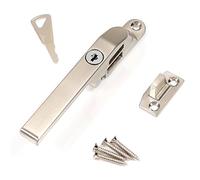 125mm Locking Fastener - Satin Chrome Window Casement - Left/Right Opening Catch