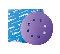 125mm Sanding Discs 60/80/120/150/180/220/320/400/600/800 Grit Purple Ceramic Film Sanding Disc 5 Inch 8 Hole Hook and Loop Sandpaper Wet Dry Orbital Sander Pads for Wood Metal Automotive, 50 Pack