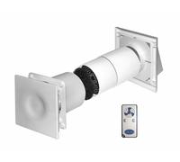 125mm Single Room Heat Recovery Kit with Remote Controller Wall Extractor Fan