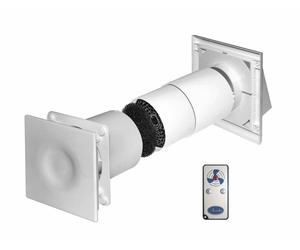 125mm Single Room Heat Recovery Kit with Remote Controller Wall Extractor Fan