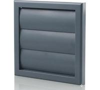 125mm Slate Grey External Gravity Shutter Vent - Weatherproof Backdraught Wall Grille for Extractor Fans, 5" Ducting & MVHR Systems - Non-Return Outdoor Air Vent Cover