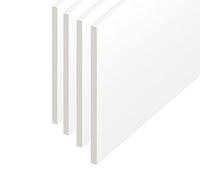 125mm Soffit/Utility/Reveal/Skirting PVC Plastic Flat Board - White - 1m Lengths - 5 Pack