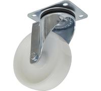 125mm Swivel Plate Castor Wheel - 40mm Tread - Non-Marking Polyamide Wheel