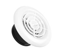 125mm Vent Cover, 5inch Round Adjustable Air Vent Ceiling Vent ABS Ventilation Grille Air Vents Cover for Bathroom Office Room