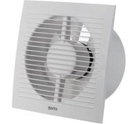 EUROPLAST Diameter 125mm Bathroom Extractor Fan with Timer - 5 inch Extractor Fan Bathroom - White Extractor fan - Axial Ventilation fan - Wall Mounted Fan - Square Fan
