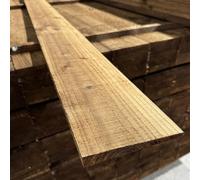 125mm wide Feather Edge Fence Cladding Board Pressure Treated Brown - Pack of 10 (Brown, 1.80m long)