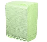 125pcs Disposable Bib Green Wood Pulp Paper Plastic Oral Care Pads