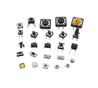 125Pcs Momentary Tact Push Button Switch SMD 2/3/4Pin 3x4mm 3x6mm 4x4mm 6x6mm 12x12mm Tactile Switch DIY Assortment Kit