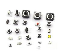 125Pcs Tactile Push Button Micro Switch Assortment for Car Remote Control Key, 25 Specifications