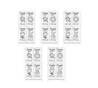 125Pcs Thank You Stickers Rectangular Wrapping Labels Self-Adhesive Labels for Wedding Small Businesses, Online Retailer Colorful Designs