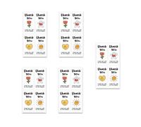 125Pcs Thank You Stickers Rectangular Wrapping Labels Self-Adhesive Labels for Wedding Small Businesses, Online Retailer Colorful Designs