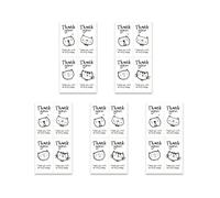 125Pcs Thank You Stickers Rectangular Wrapping Labels Self-Adhesive Labels for Wedding Small Businesses, Online Retailer Colorful Designs