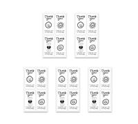 125Pcs Thank You Stickers Rectangular Wrapping Labels Self-Adhesive Labels for Wedding Small Businesses, Online Retailer Colorful Designs
