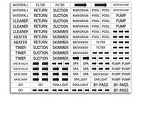 125Pcs Waterproof PVC Labels - Swimming Pool, Plumbing & Piping Parts Maintenance Labels