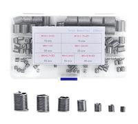 125PCS Wire Thread Inserts Stainless Steel Wire Thread Repair Insert Assortment, Thread Inserts Sheath Helicoil Type Screw Repair Sleeve Assortment Kit M3 M4 M5 M6 M8 M10 M12