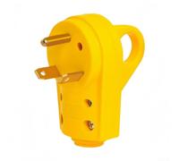 125V 30A RV Power Connector Copper Contacts Ergonomic Yellow Nylon Handle Heat Resistant Compact 10x9x5cm Compatible With for AMERICAN Style RV(A)