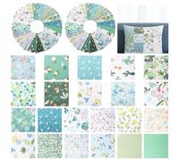 126 Pcs Fabric Squares for Quilting,Cotton Floral Patchwork,5×5inch 100% Cotton Charm Floral Packs,DIY Patchwork Sewing Craft,Multi-Color Design(Style-A)