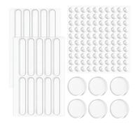 126 Pcs Furniture Bumpers, with Door Stopper and Small Silicone Stoppers, Stop Slamming Protector, Adhesive Soft Close Dampers, for Furniture & Doors Protectors, Transparent