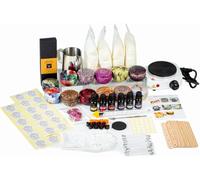 126-Piece Premium DIY Candle Making Kit for Adults - Complete Soy Wax Candle Making Set with Hot Plate, Tins, Essential Oils, Wicks, Tools & Instructions - Beginner Candle Craft Kit for Home & Gifts
