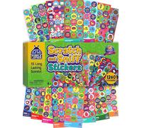 1260 Scratch and Sniff Stickers for Kids, 15 Scents - Smelly Stickers