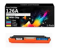 126A Compatible Toner Cartridge Replacement CE310A CE311A CE312A CE313A for Xerox ApeosPrint C325 C325dw Apeos C325df C325dw Printer【High Print Volume With Chip】 ,Cyan