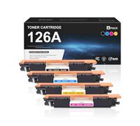 126A Toner Cartridge 4 Pack Replacement for HP 126A CE310A CE311A Toner