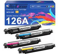 126A XL Compatible with Toner HP Laserjet CP1025 Colour Toner CP1025nw CP1020 LaserJet Pro 100 Color MFP M175a 175nw TopShot M275 for HP CE310A CE311A CE312A CE313A Black, Magenta, Yellow, Cyan Pack